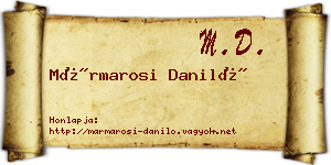 Mármarosi Daniló névjegykártya